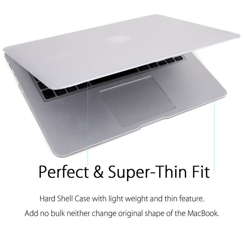 UESWILL Smooth Matte Hard Shell Case Cover Compatible with 2010-2017 Release MacBook Air 13 inch (Model A1466 / A1369) + Microfibre Cleaning Cloth, Clear - Image 4